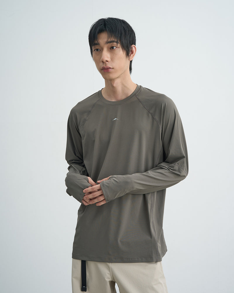 GOYOWEAR / Division Askin Logo Long Sleeve - Khaki Grey