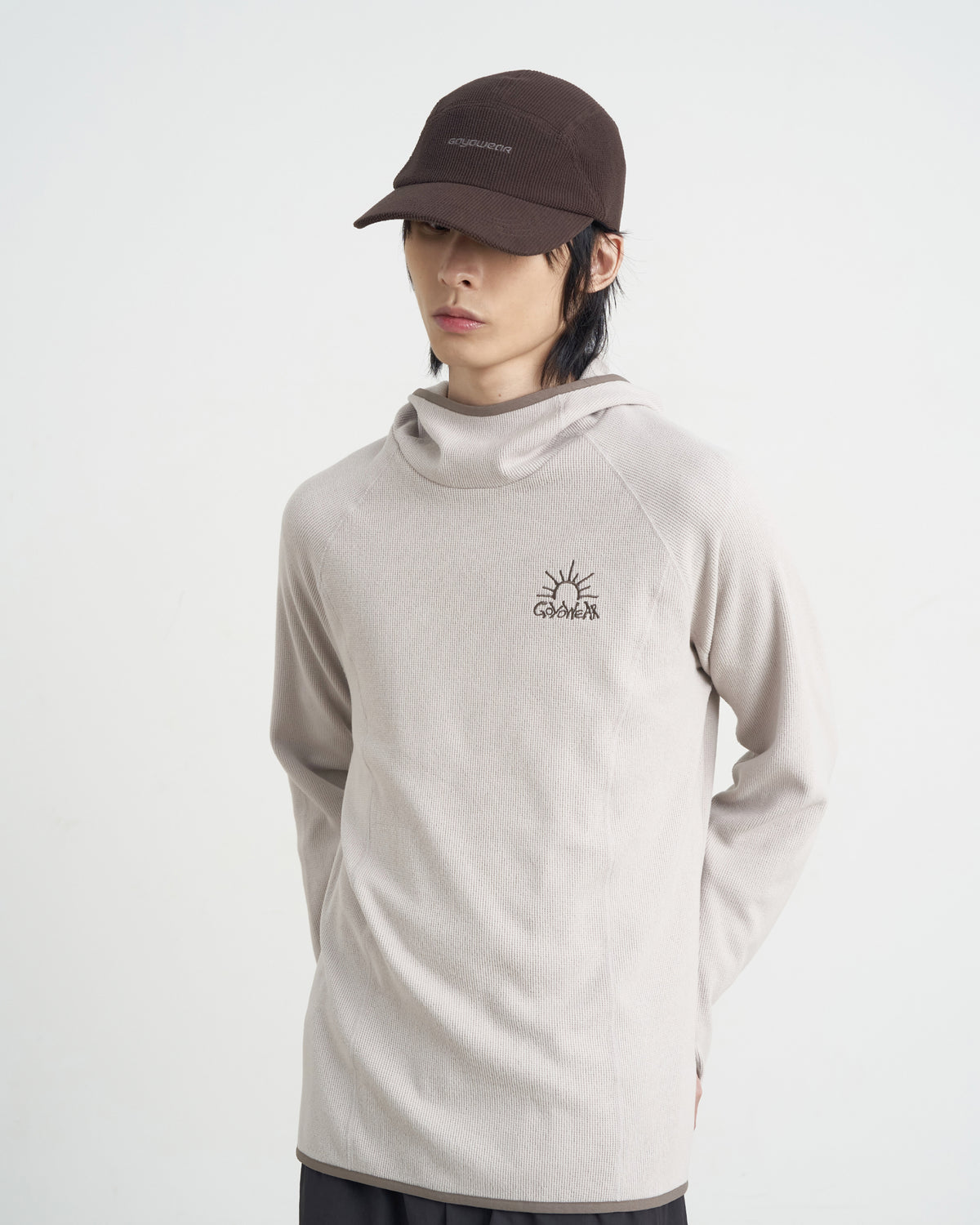 GOYOWEAR / Grid Fleece Cap - Brown