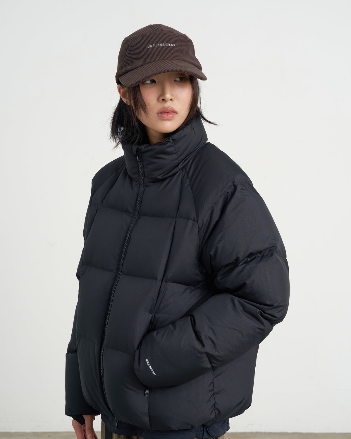 GOYOWEAR / Grid Fleece Cap - Brown