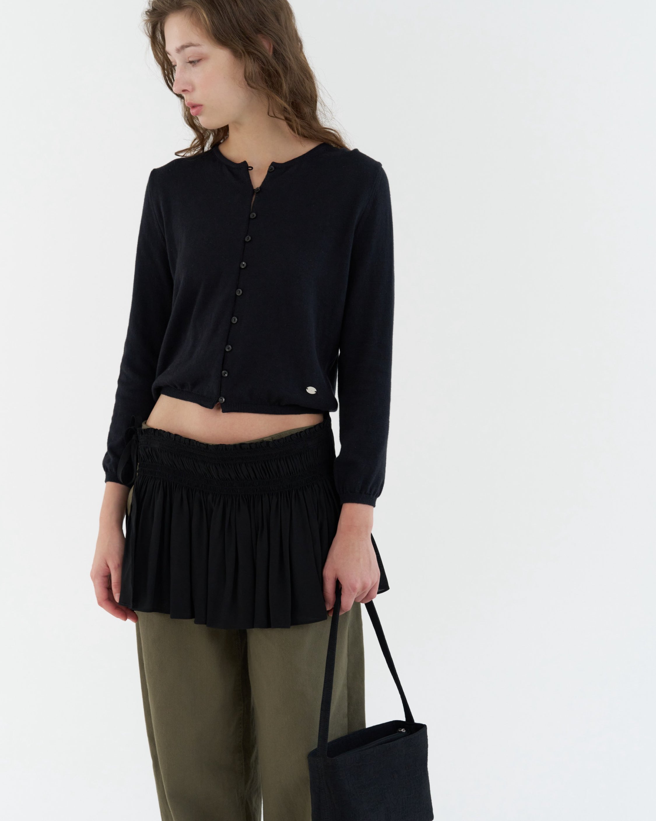 GBH / Cashmere Petite Cardigan  - Black