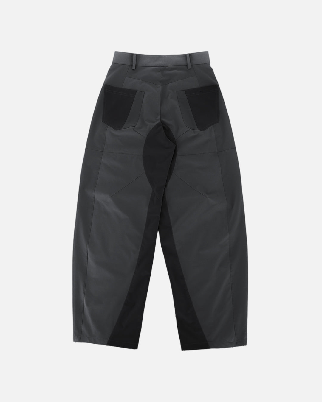 Bark Curved Pants - Black