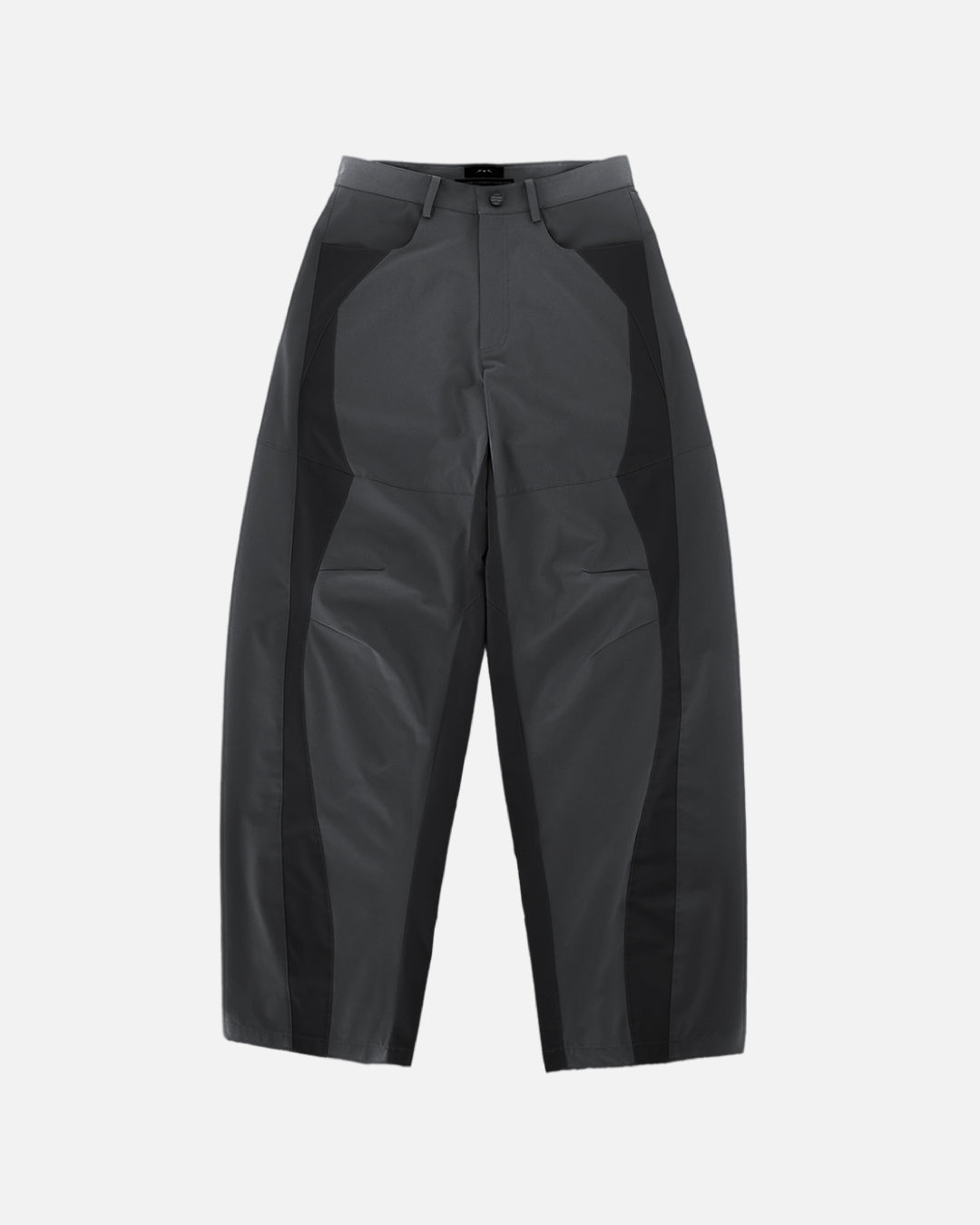 Bark Curved Pants - Black
