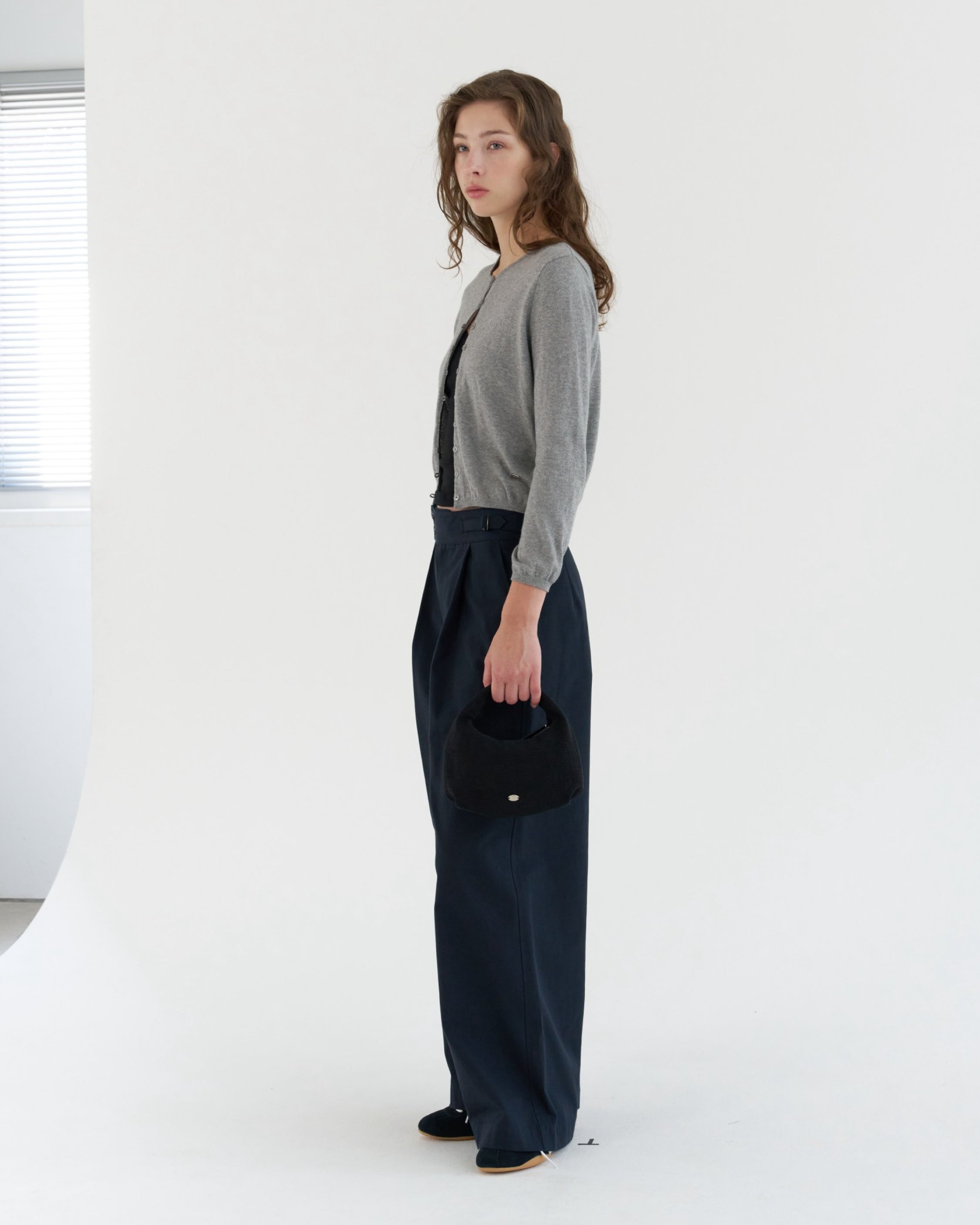 GBH / Cashmere Petite Cardigan - Melange Gray