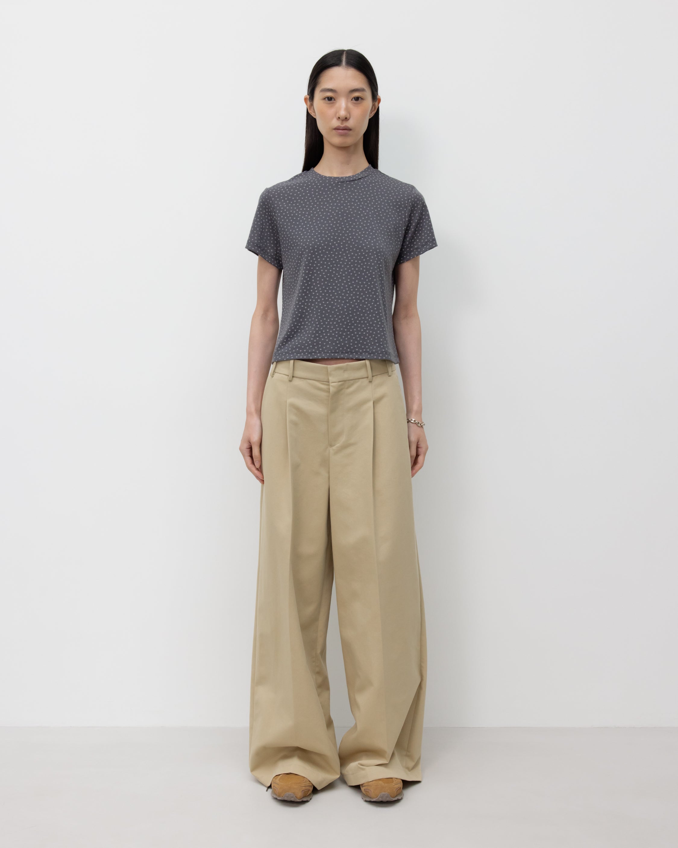 GBH / Wide Fit Cotton Pants - Beige