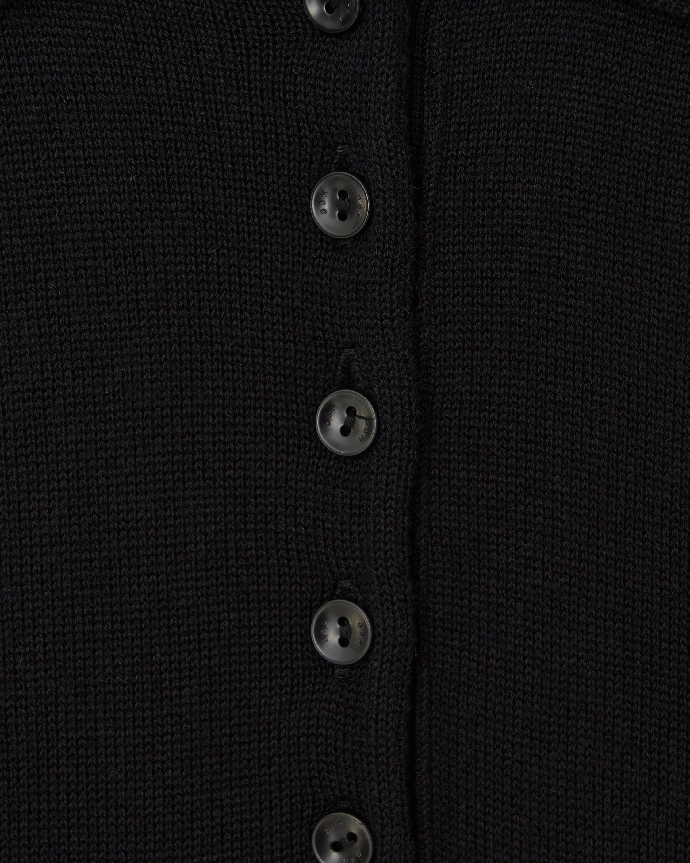 GBH / Wool Silk Polo Knit - Black