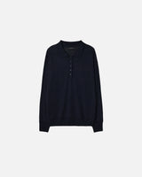 GBH / Wool Silk Polo Knit - Navy