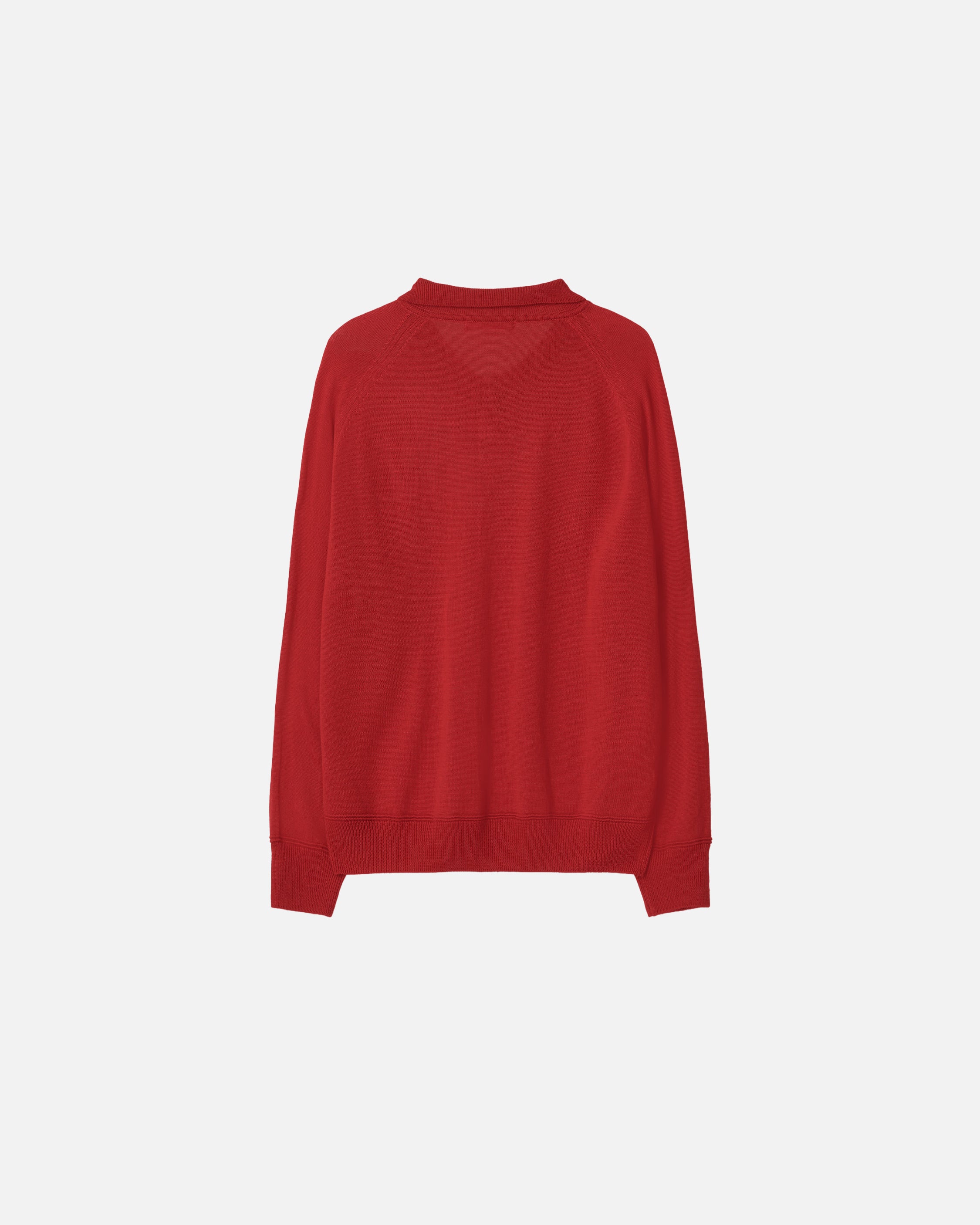 GBH / Wool Silk Polo Knit - Red
