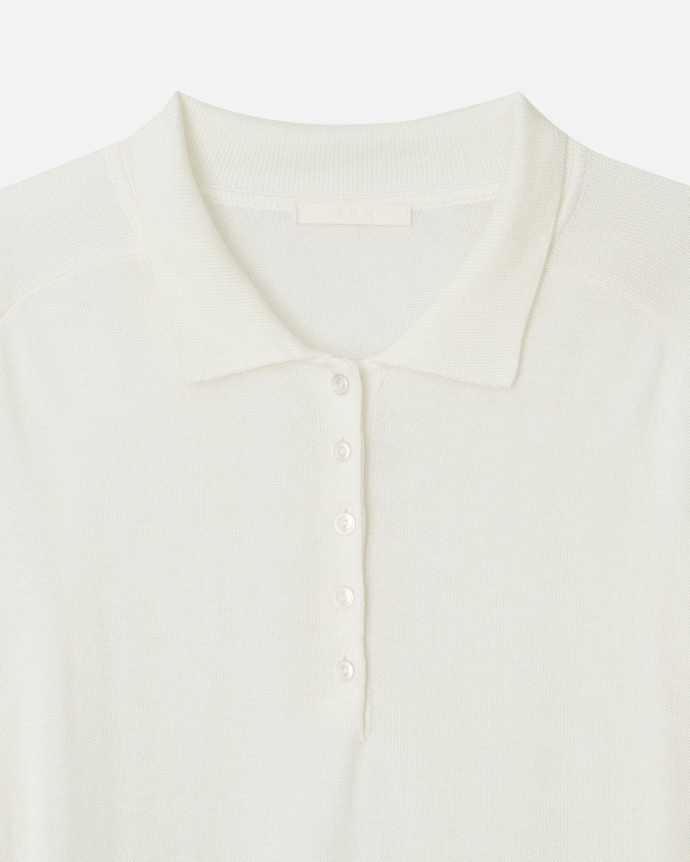 GBH / Wool Silk Polo Knit - Ivory