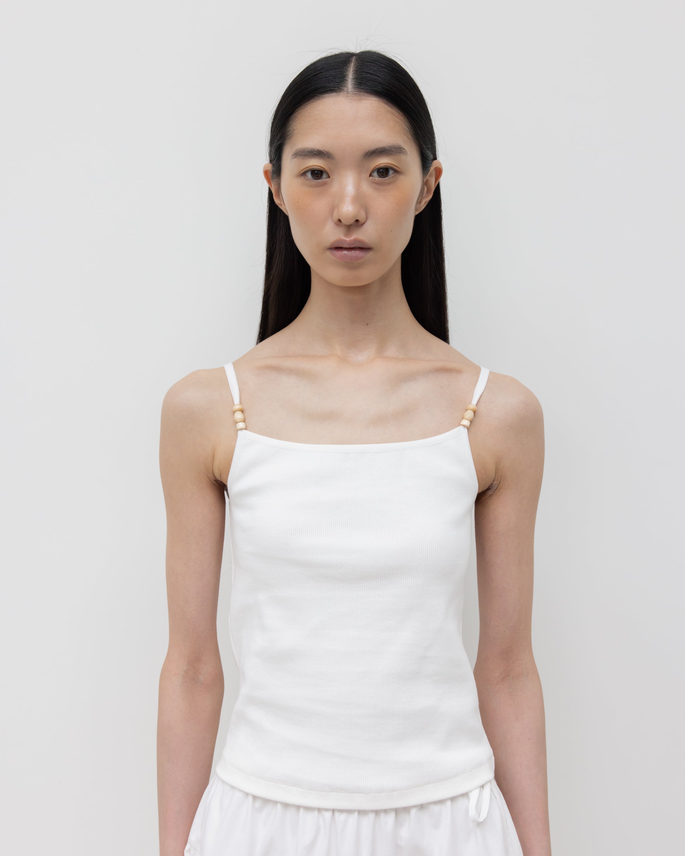GBH / Wood Beads Sleeveless - White