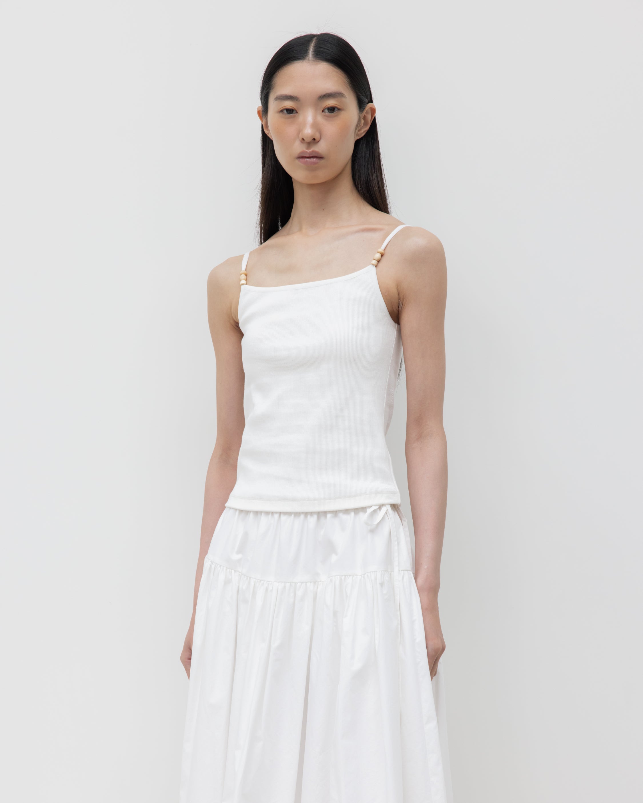 GBH / Wood Beads Sleeveless - White