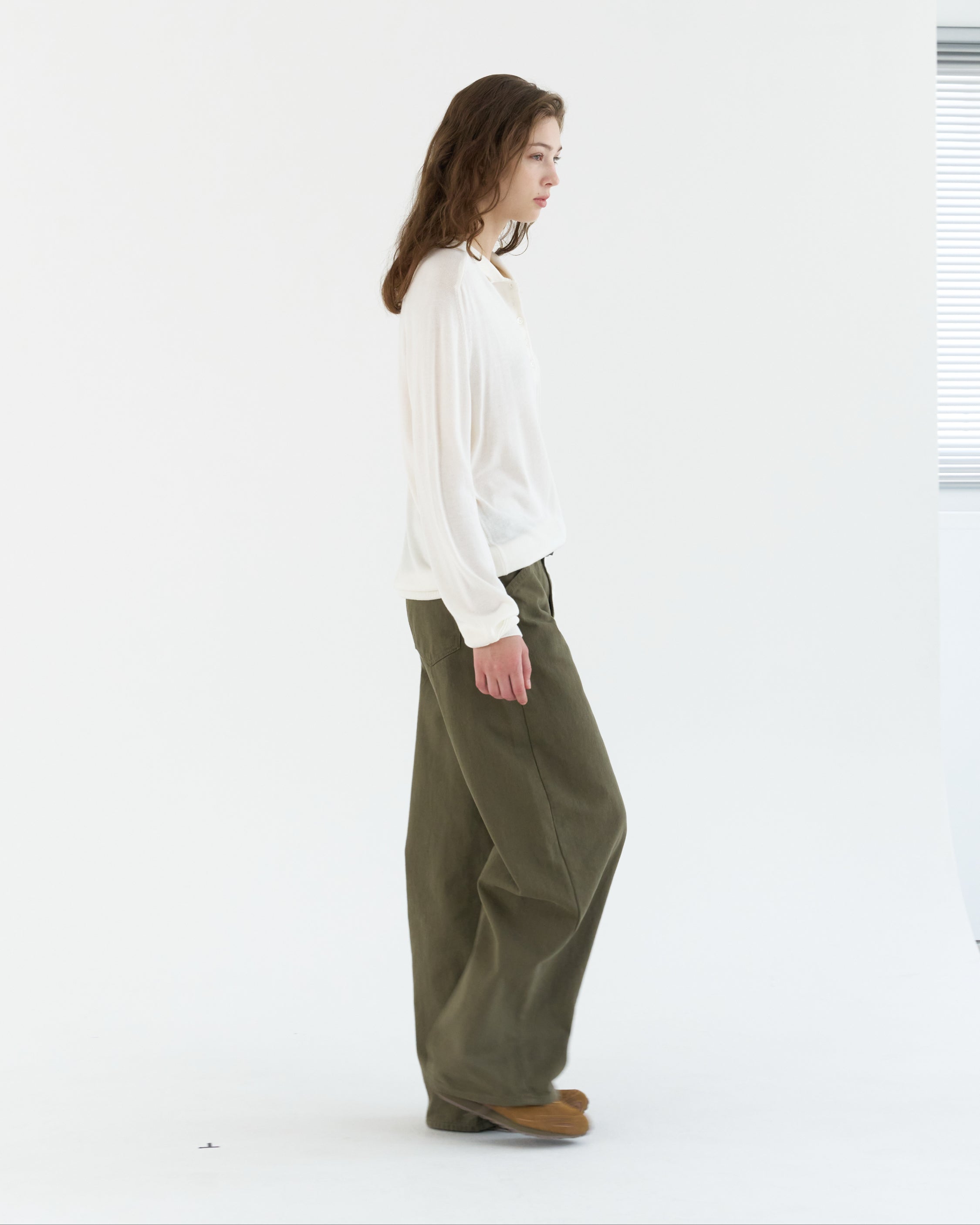 GBH / Wool Silk Polo Knit - Ivory