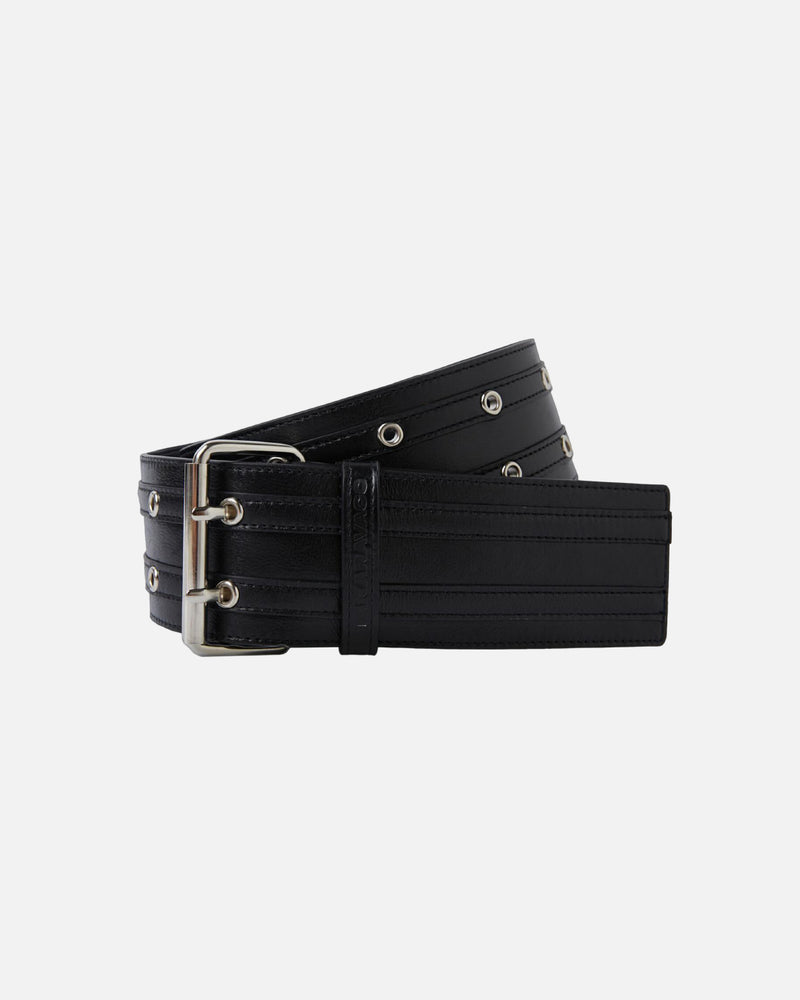 TAKARAVACO / Two Line Eyelet Belt - Black