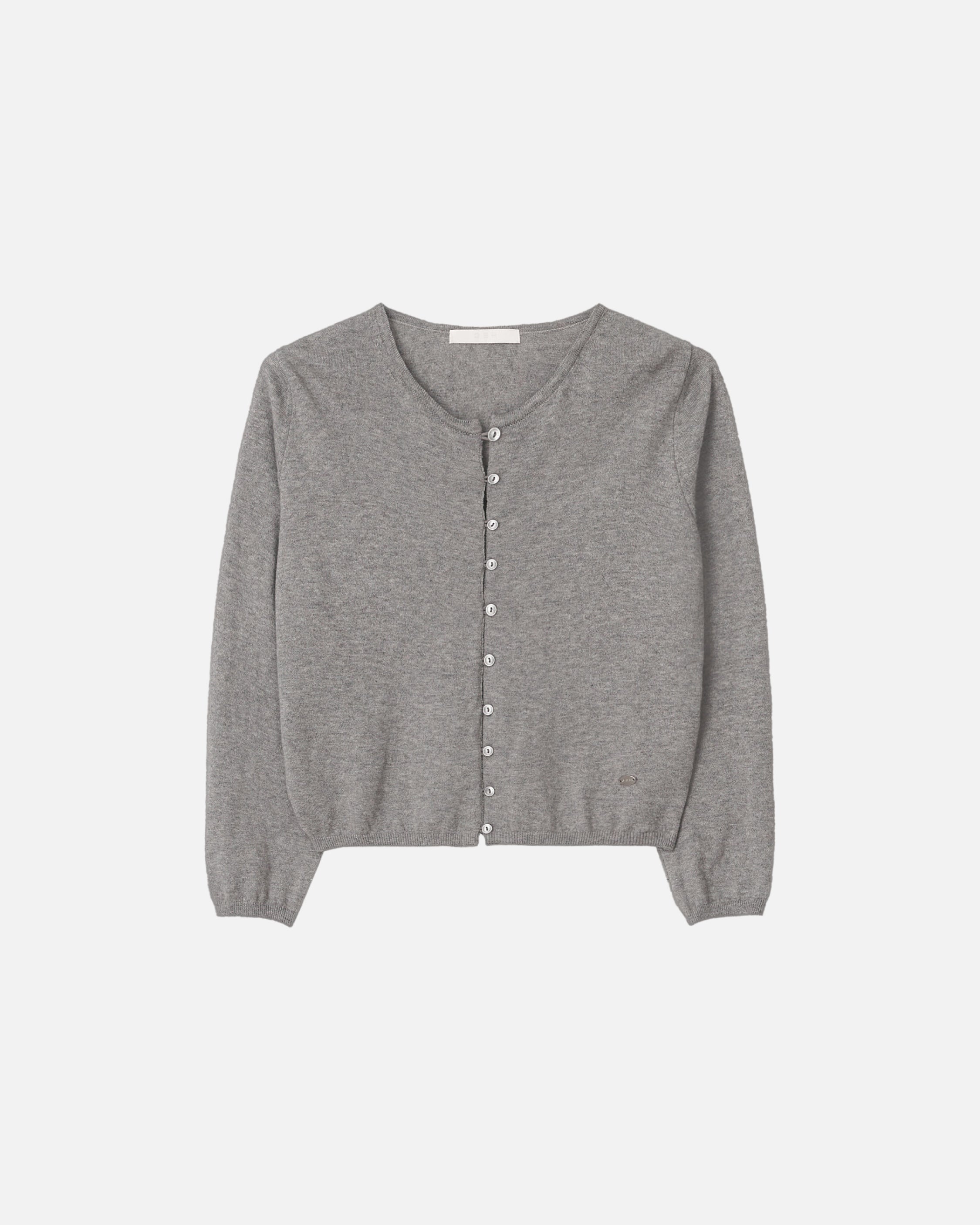 GBH / Cashmere Petite Cardigan - Melange Gray
