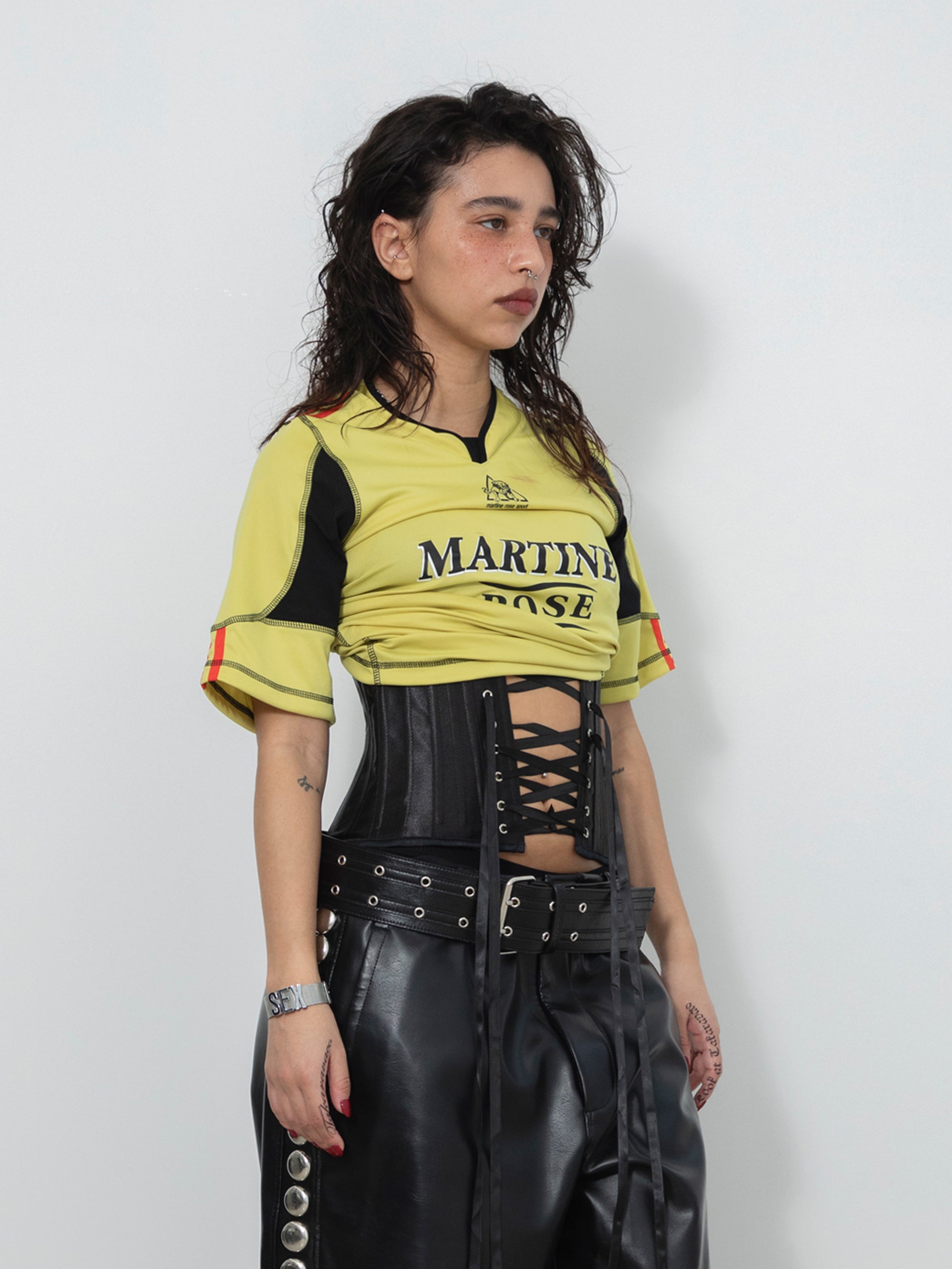 Two Line Eyelet Belt - Black