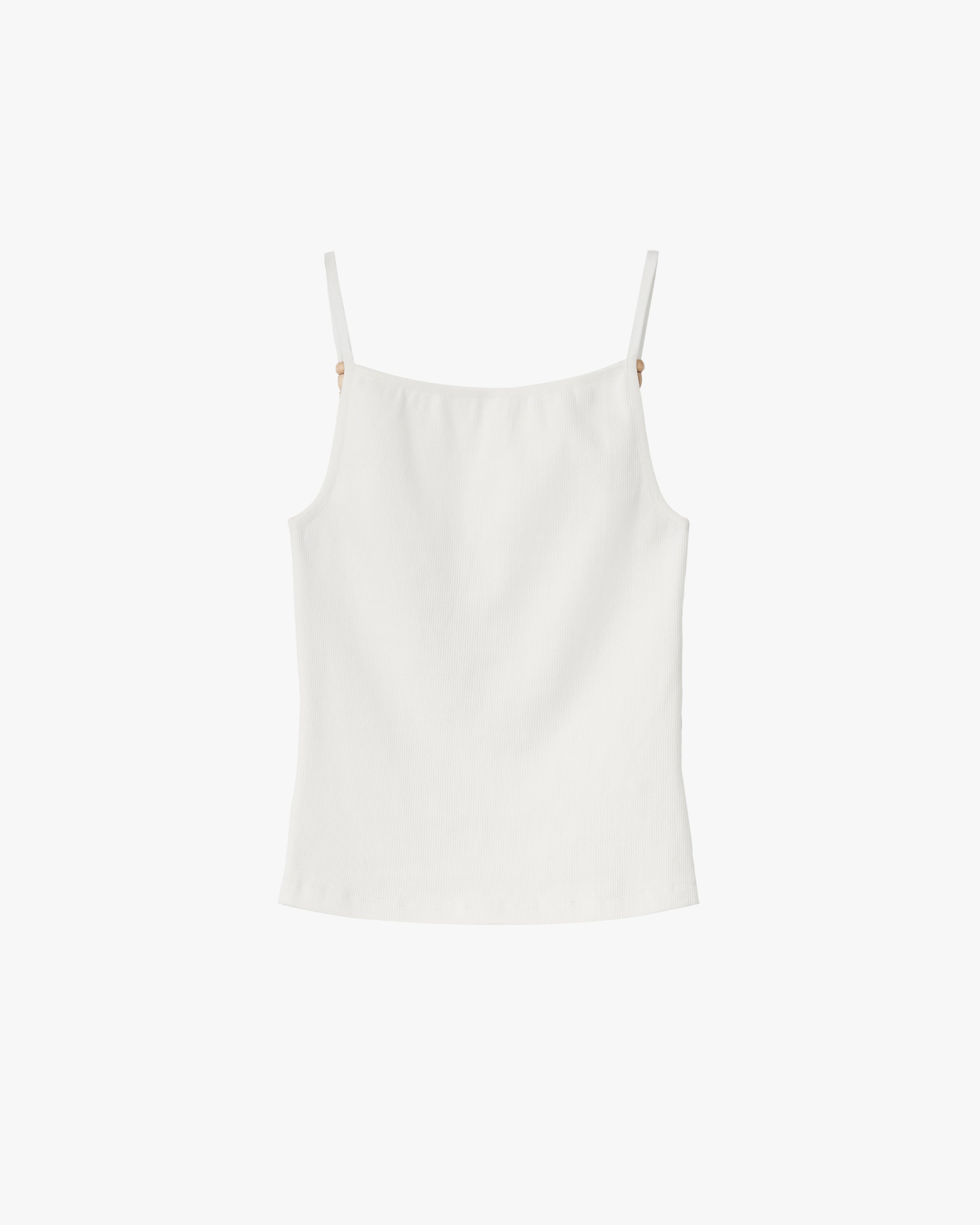 GBH / Wood Beads Sleeveless - White