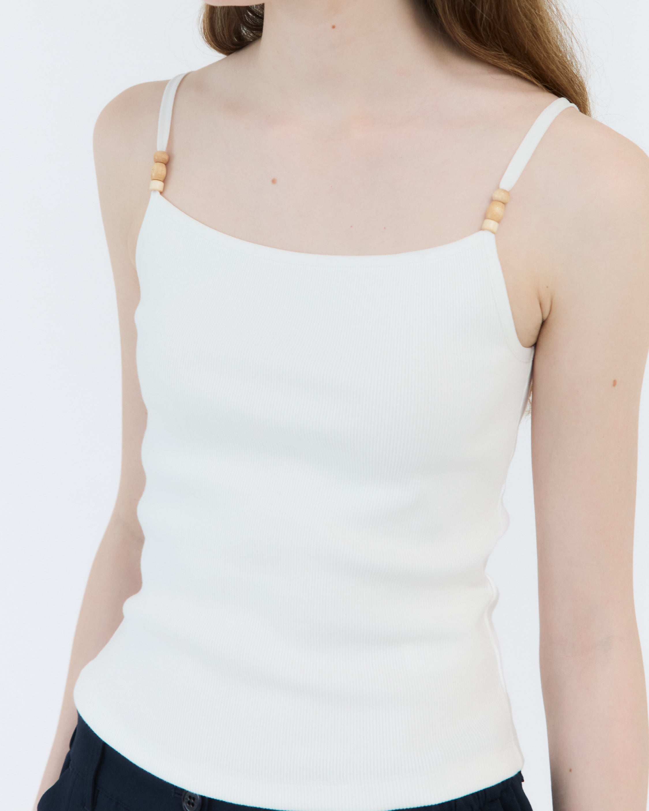 GBH / Wood Beads Sleeveless - White