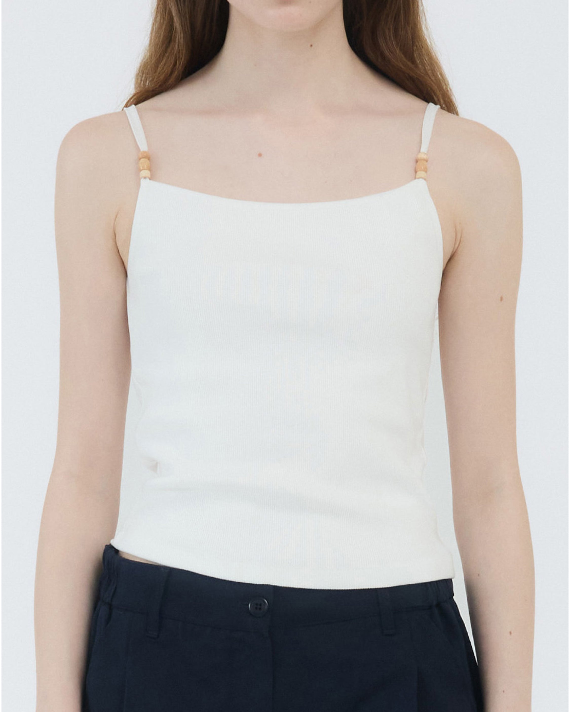 GBH / Wood Beads Sleeveless - White